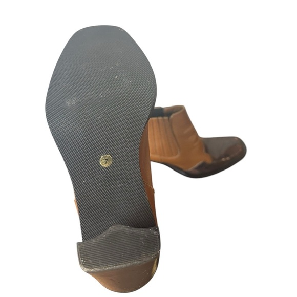 Snakeskin & Brown Western Cowgirl Ankle Booties | Pull On | Block Heel | Sz 7 US - Picture 6 of 7
